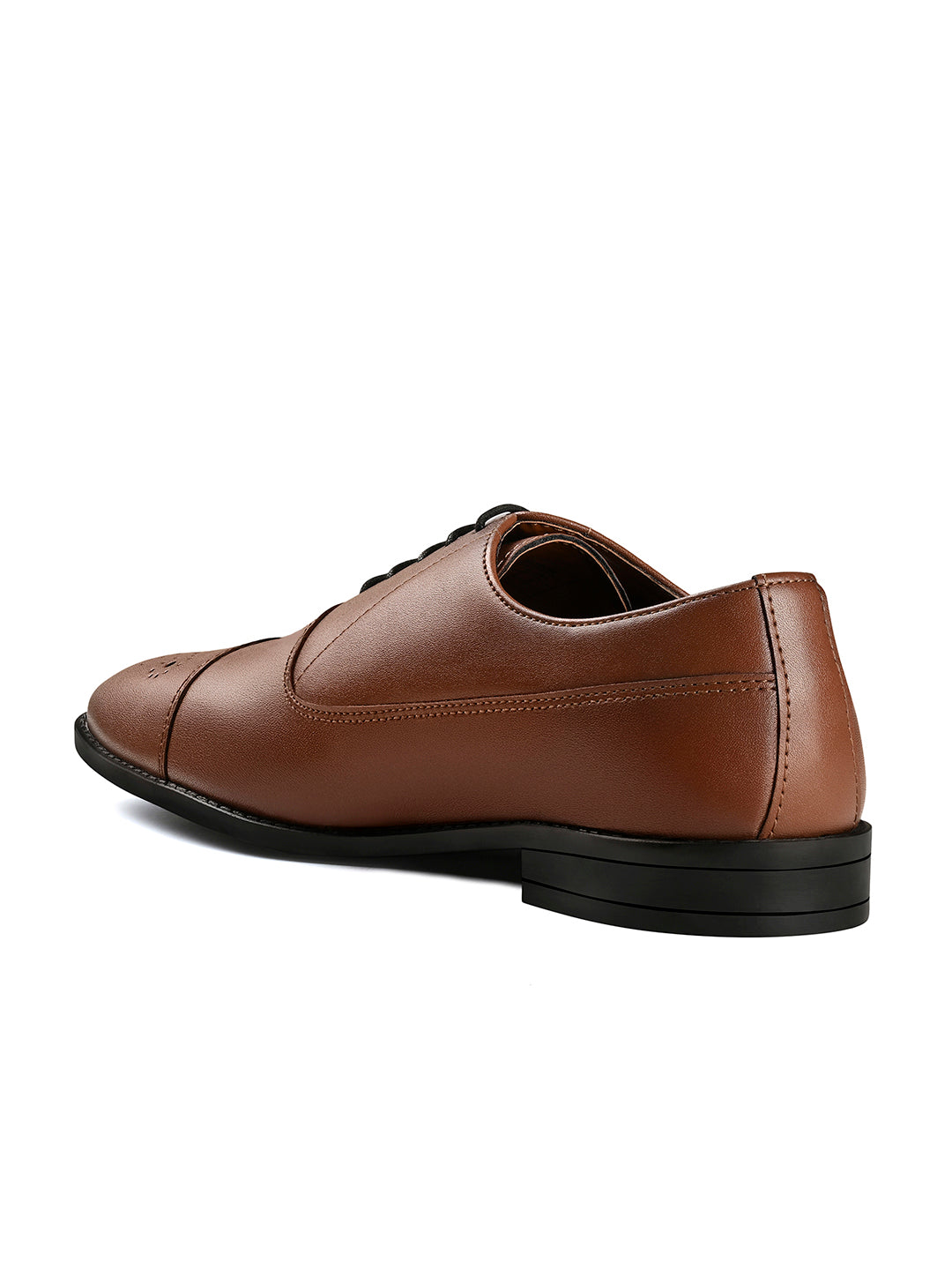 Russet Tan Handcrafted Captoe Style Comfortable Laceups Shoes