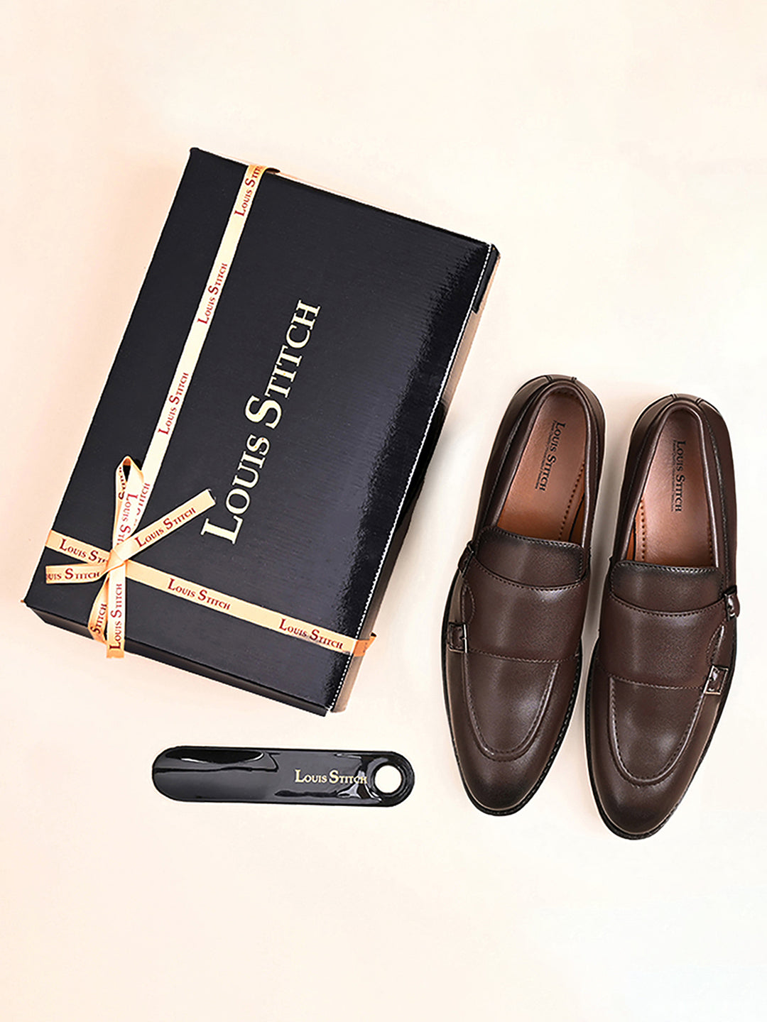 Brunette Brown Handcrafted Slipon Style Comfortable Monks