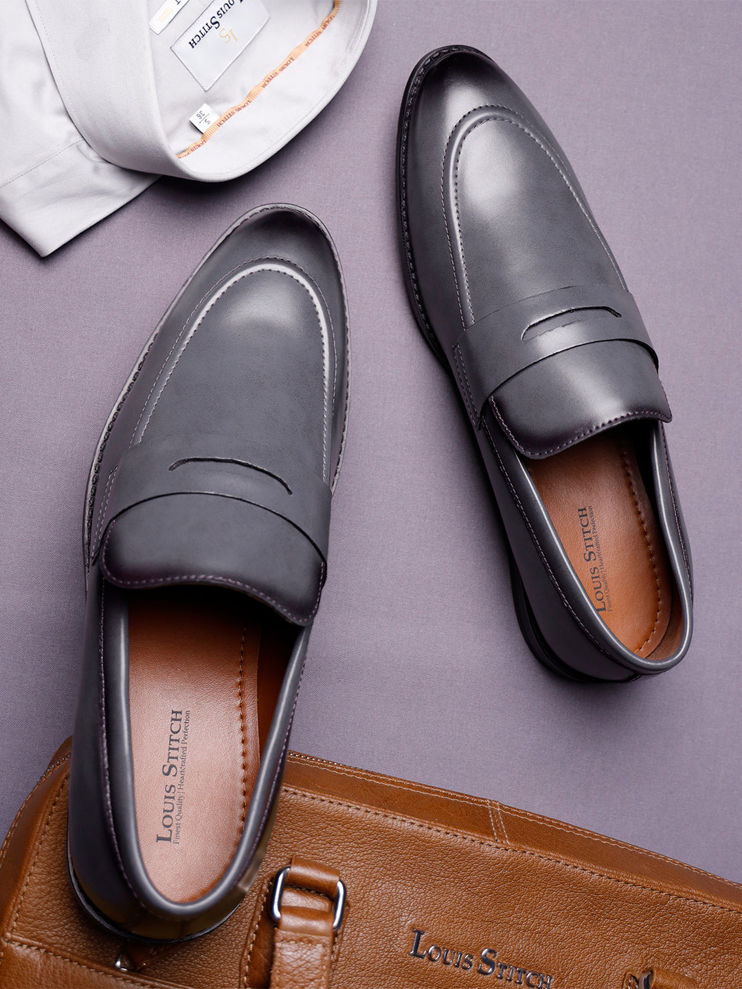 Ash Grey Slipon Style Comfortable Moccasins