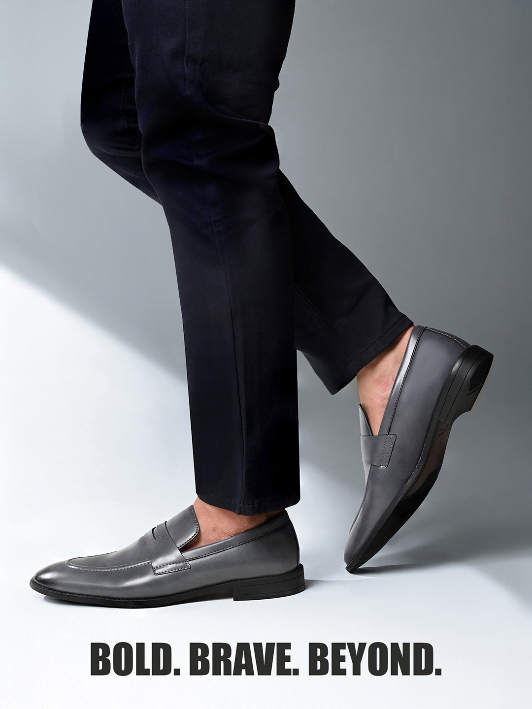 Ash Grey Slipon Style Comfortable Moccasin