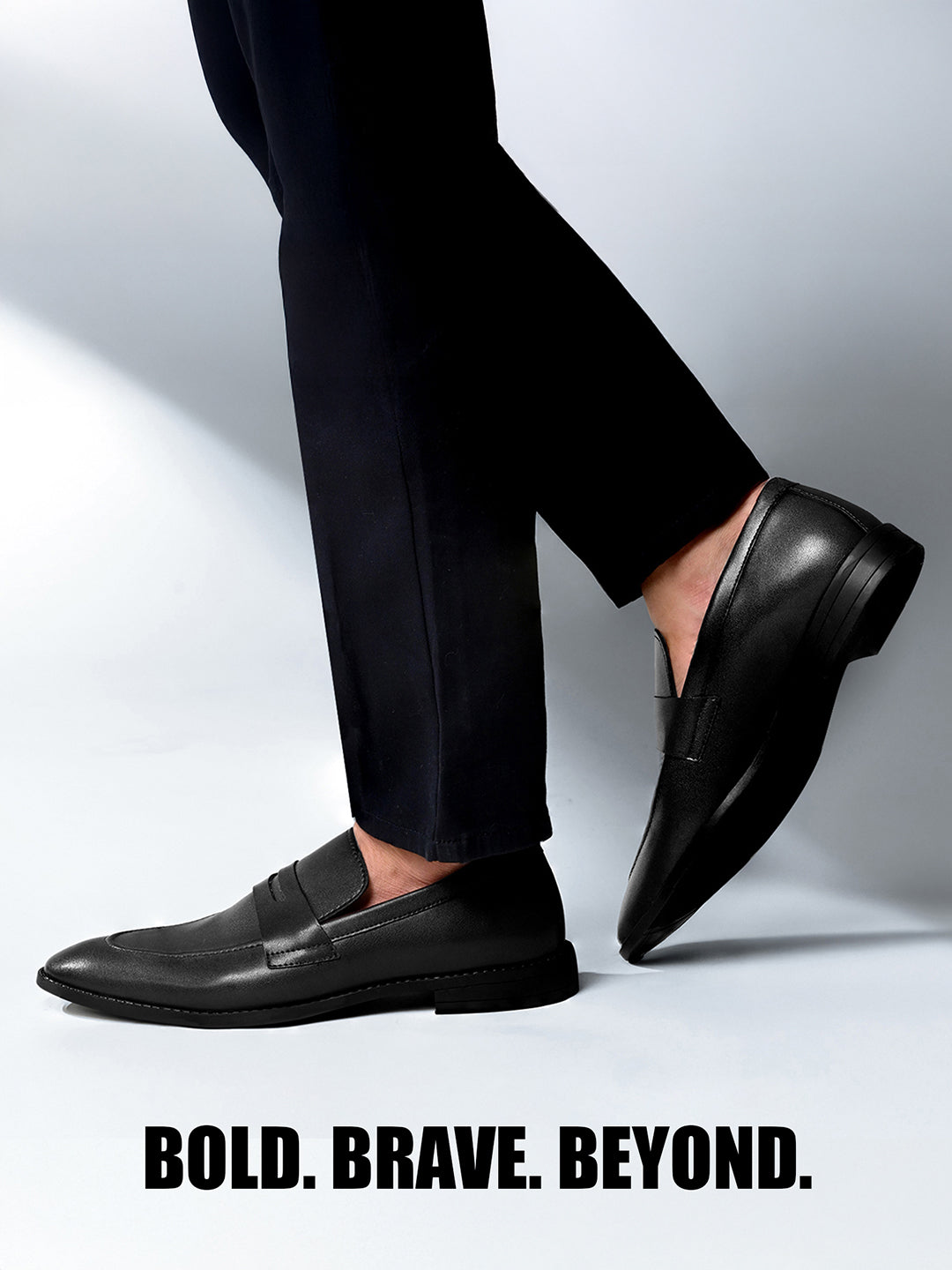 Obsidian Black Slipon Style Comfortable Moccasins