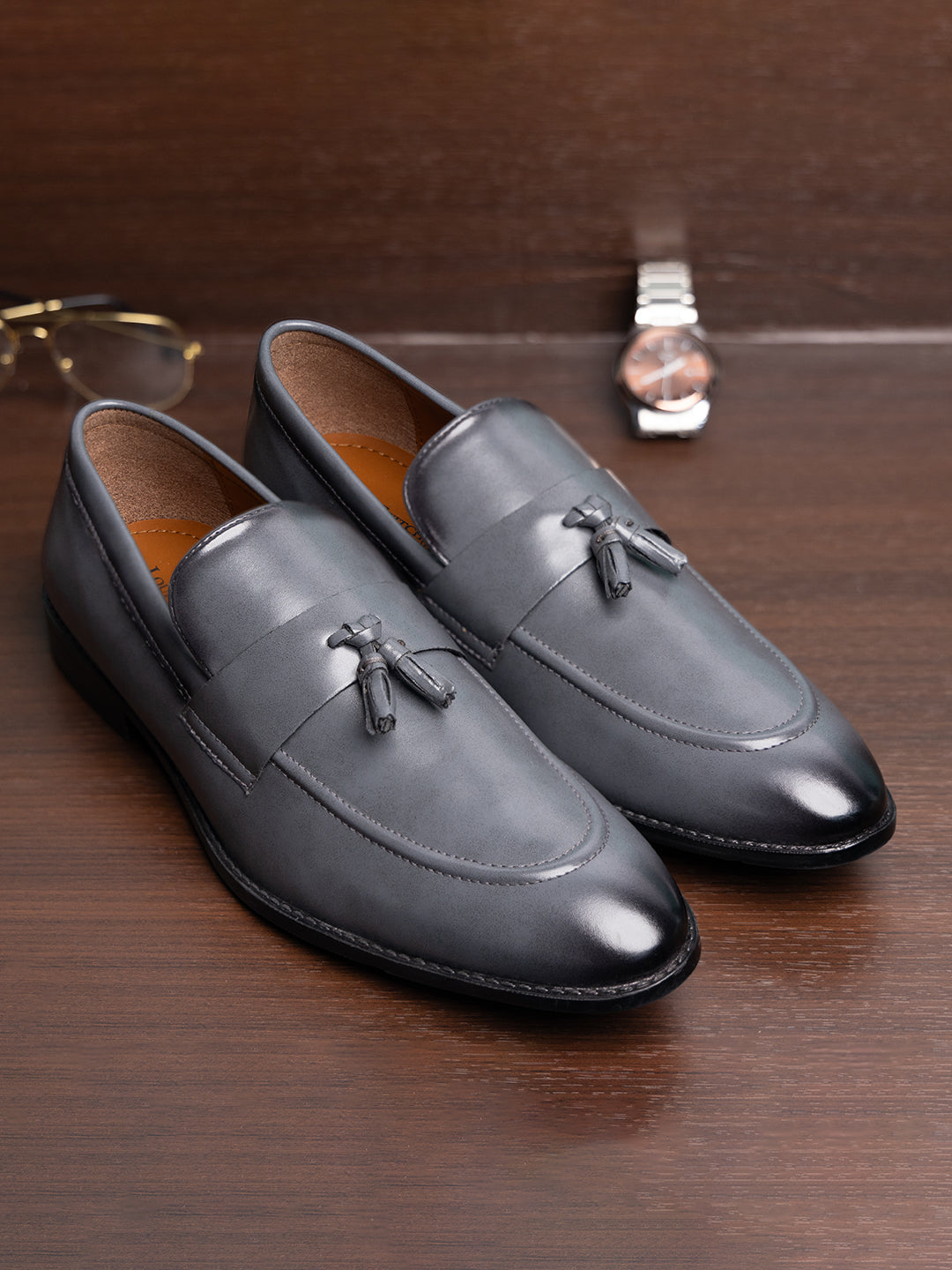 Ash Grey Tassel Style Comfortable Moccasins