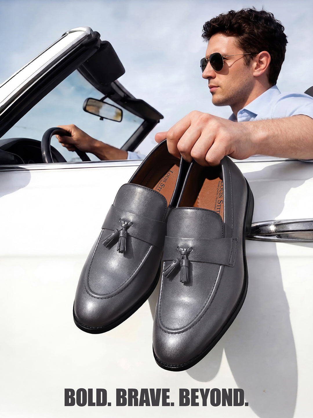 Ash Grey Tassel Style Comfortable Moccasin