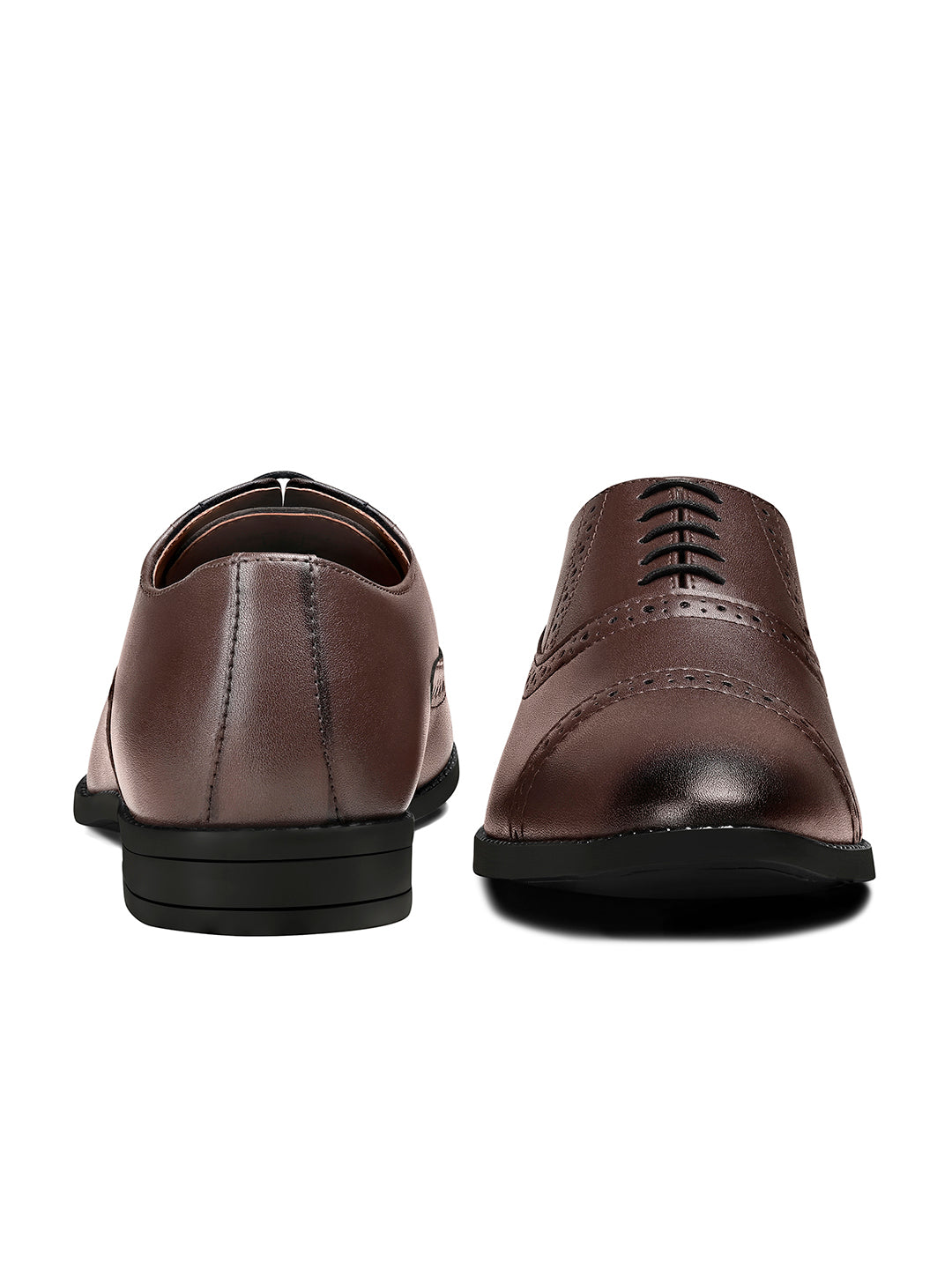 Brunette Brown Oxford Style Comfortable Formal Laceup Shoes