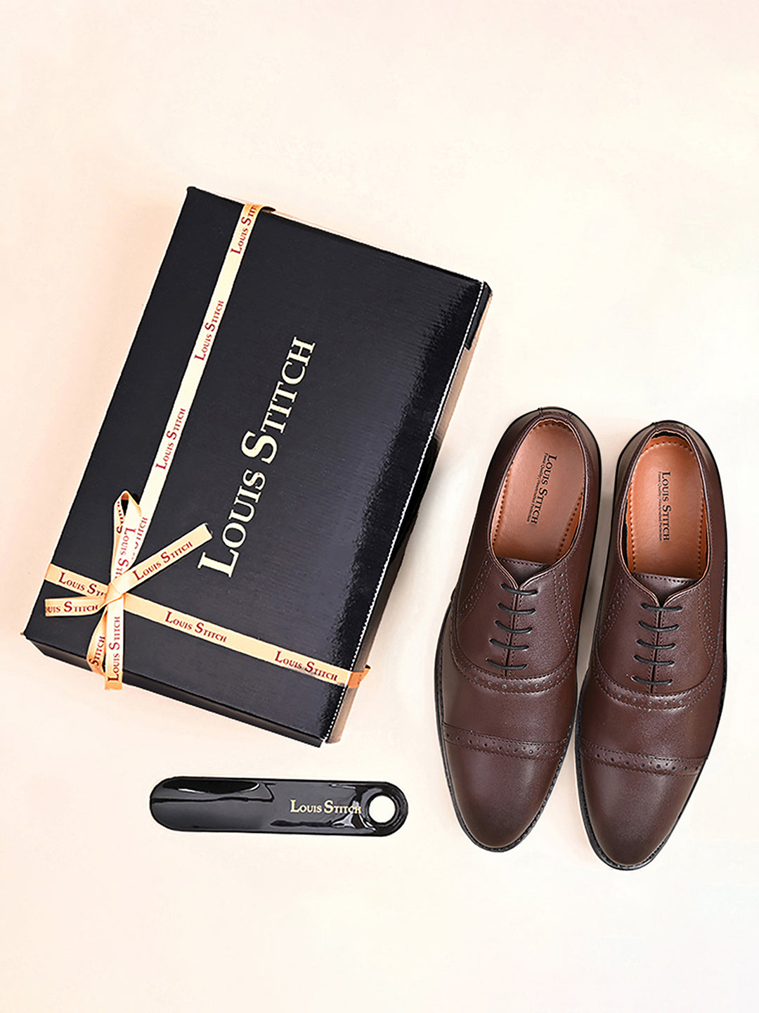 Brunette Brown Oxford Style Comfortable Formal Laceup Shoes