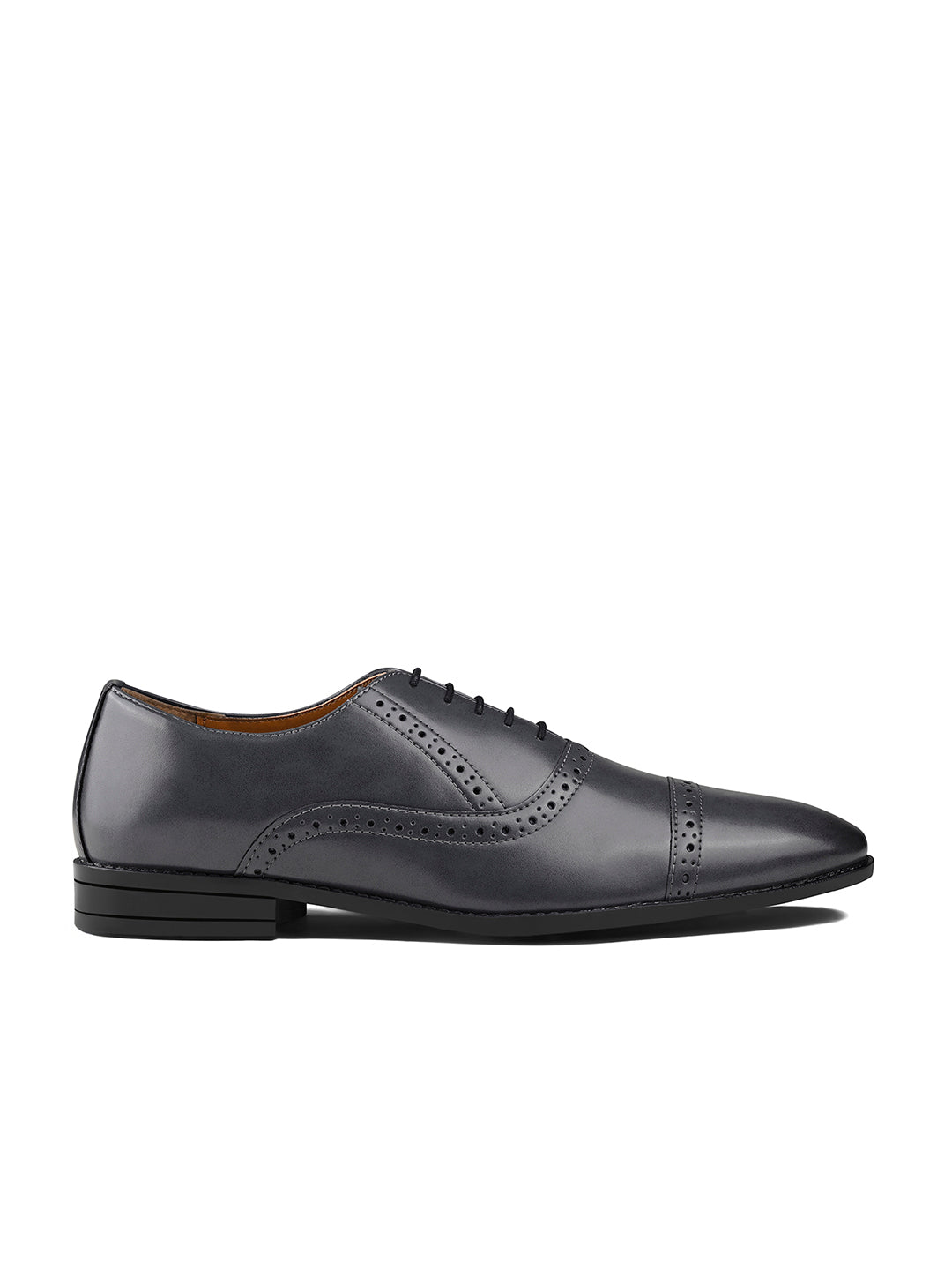 Ash Grey Oxford Style Comfortable Formal Laceup Shoes