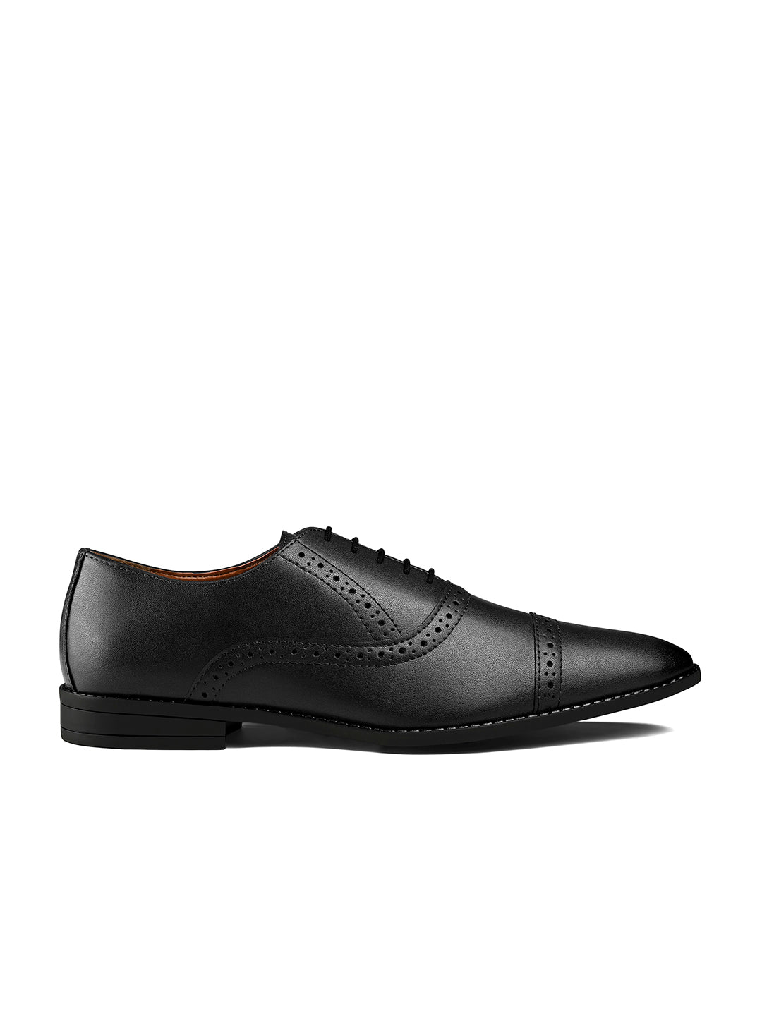 Jet Black Oxford Style Comfortable Formal Laceup Shoes