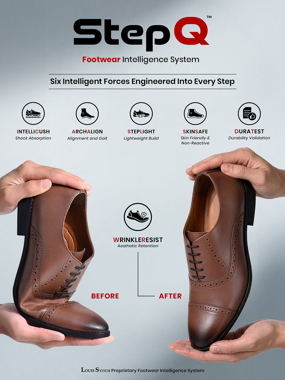 Tan Oxford Style Comfortable Formal Laceup Shoes