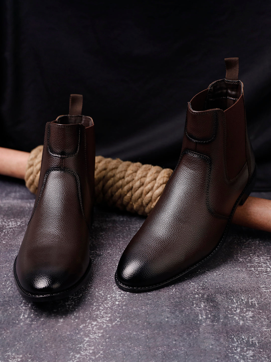 Brunette Brown Handcrafted Chelsea Milled Boots