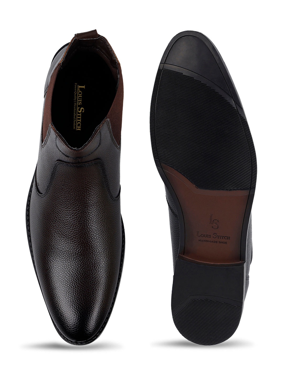 Brunette Brown Handcrafted Chelsea Milled Boots