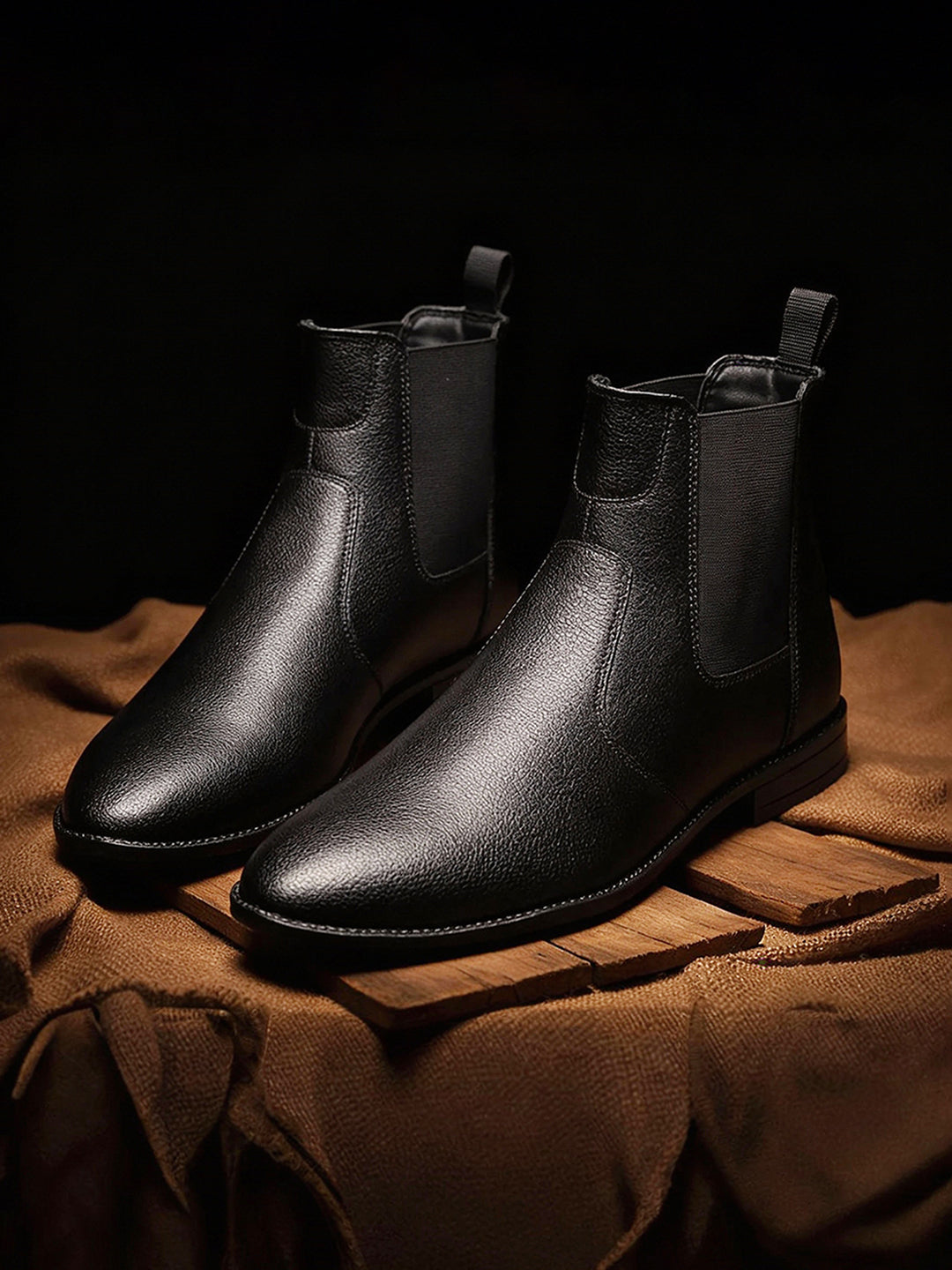 Obsidian Black Handcrafted Chelsea Milled Boots