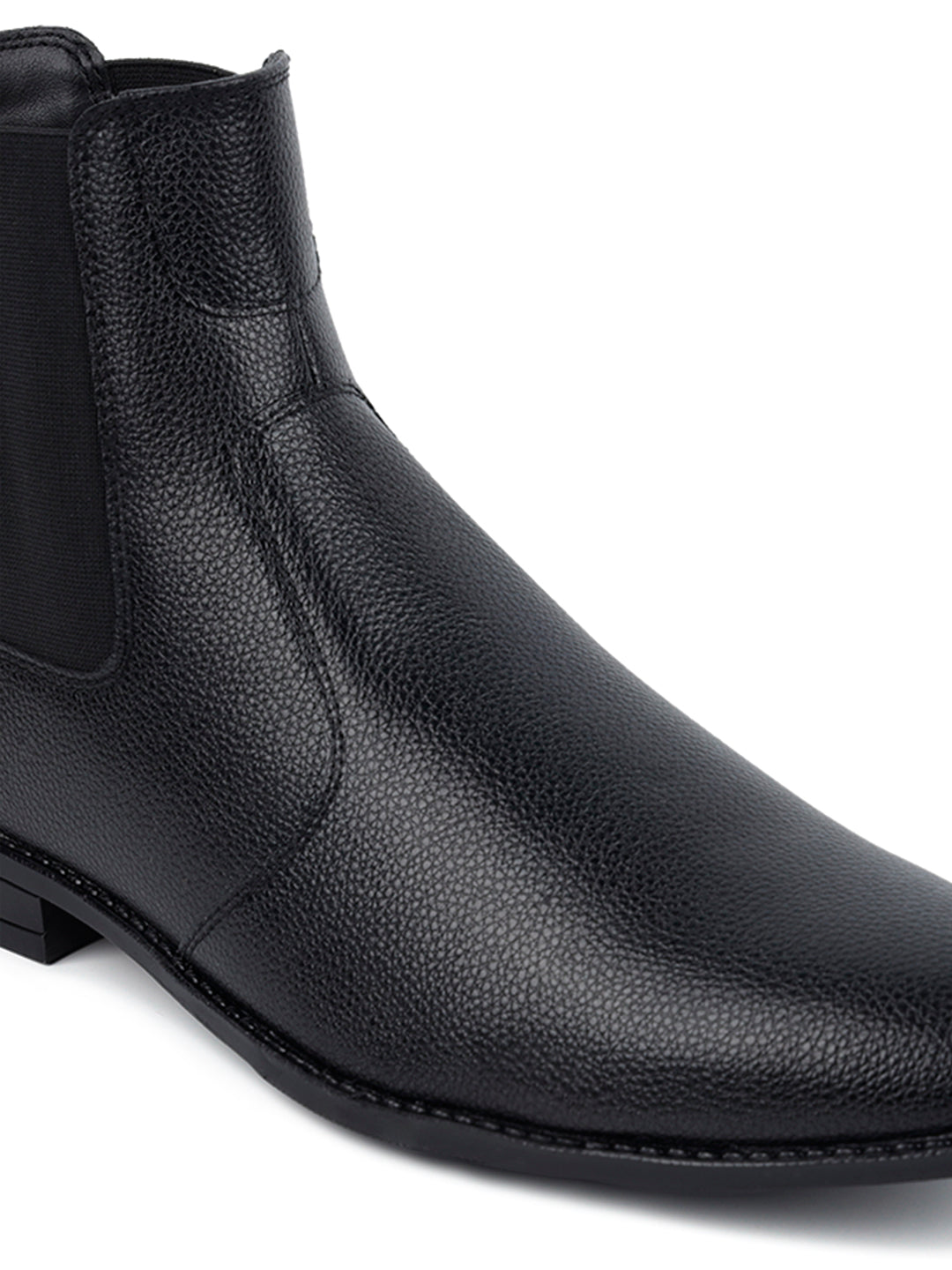 Obsidian Black Handcrafted Chelsea Milled Boots