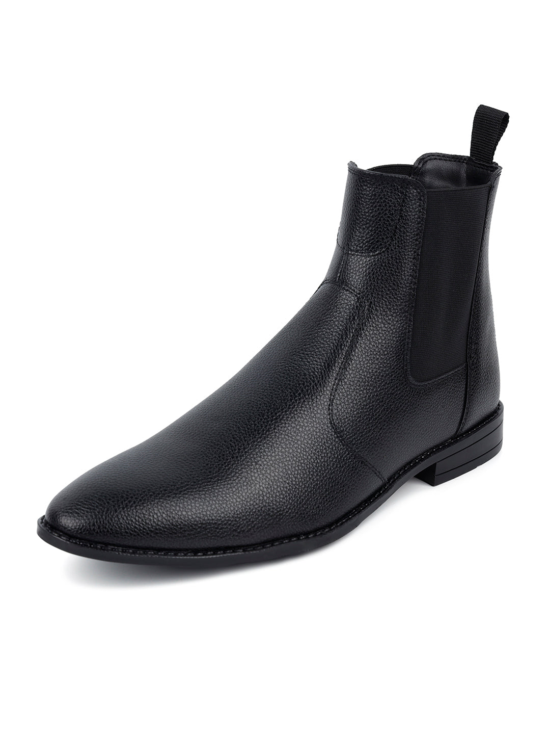 Obsidian Black Handcrafted Chelsea Milled Boots