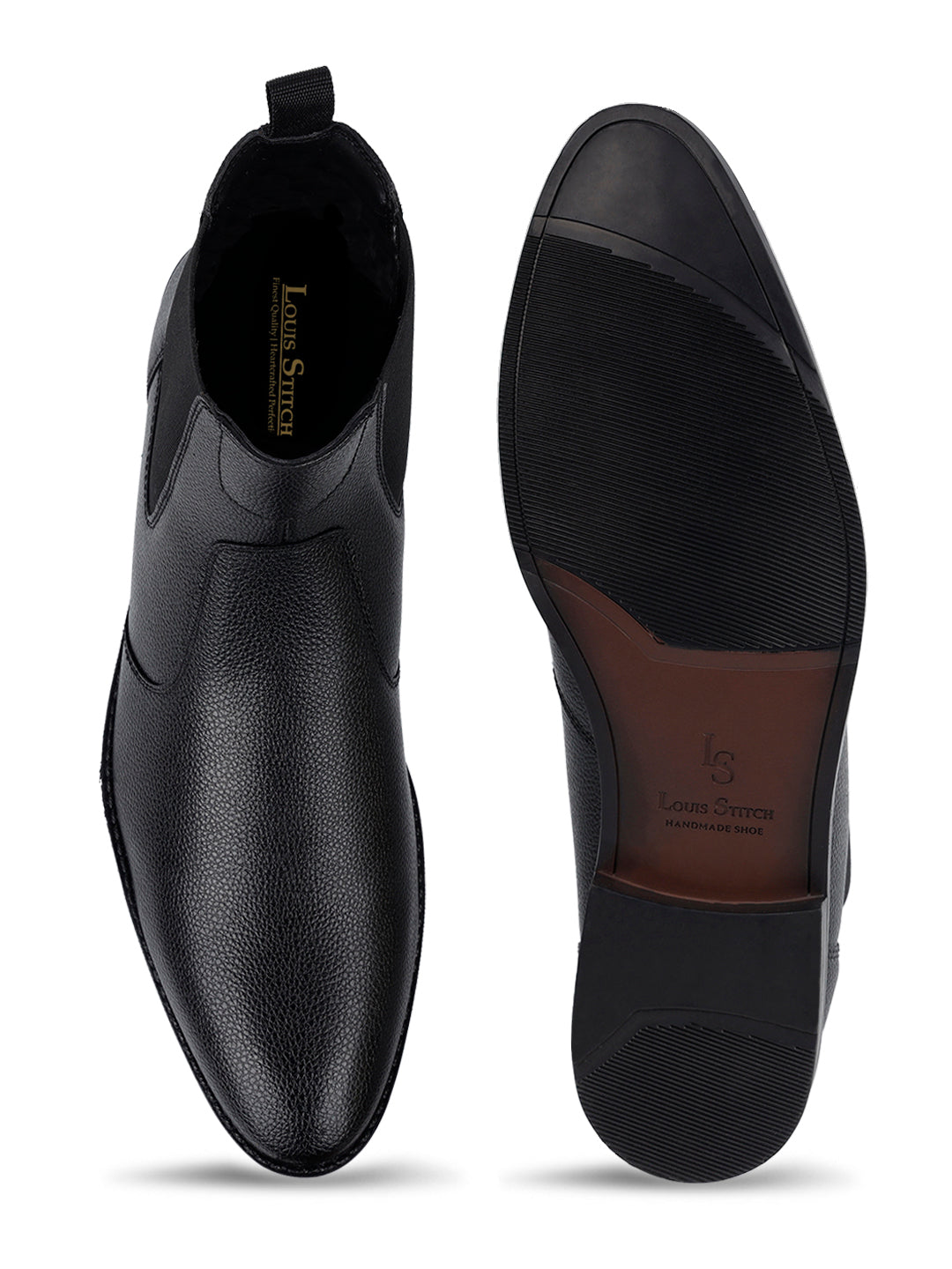 Obsidian Black Handcrafted Chelsea Milled Boots