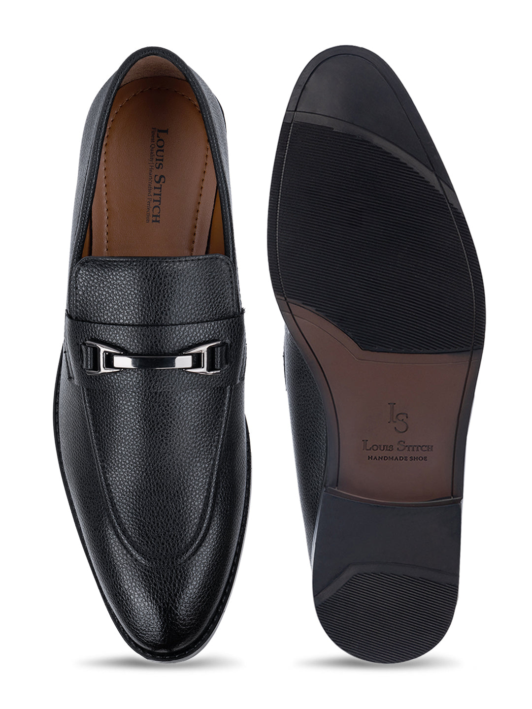 Jet Black Handcrafted Slipon Style Comfortable Moccasins