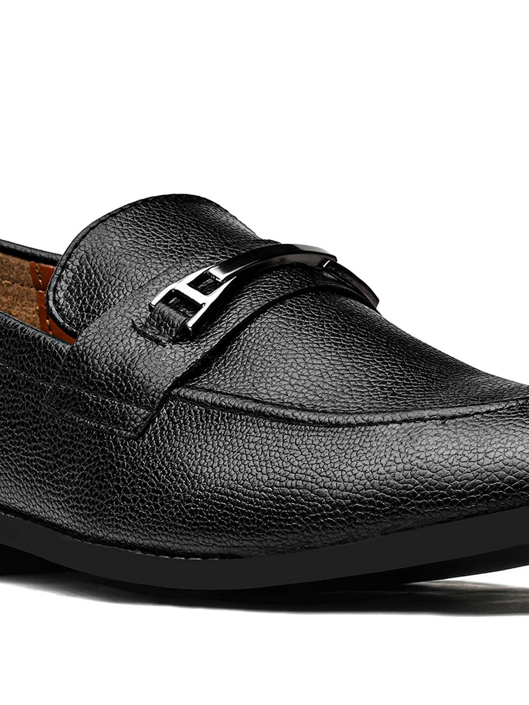 Jet Black Handcrafted Slipon Style Comfortable Moccasin