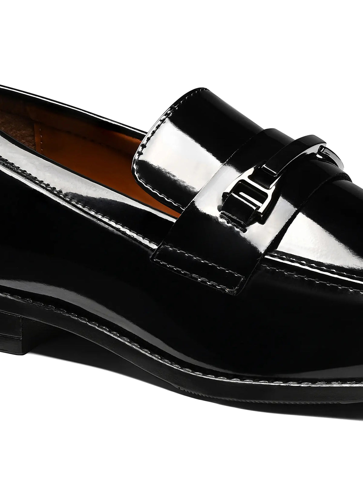 Jet Black Handcrafted Moccasin Slipon