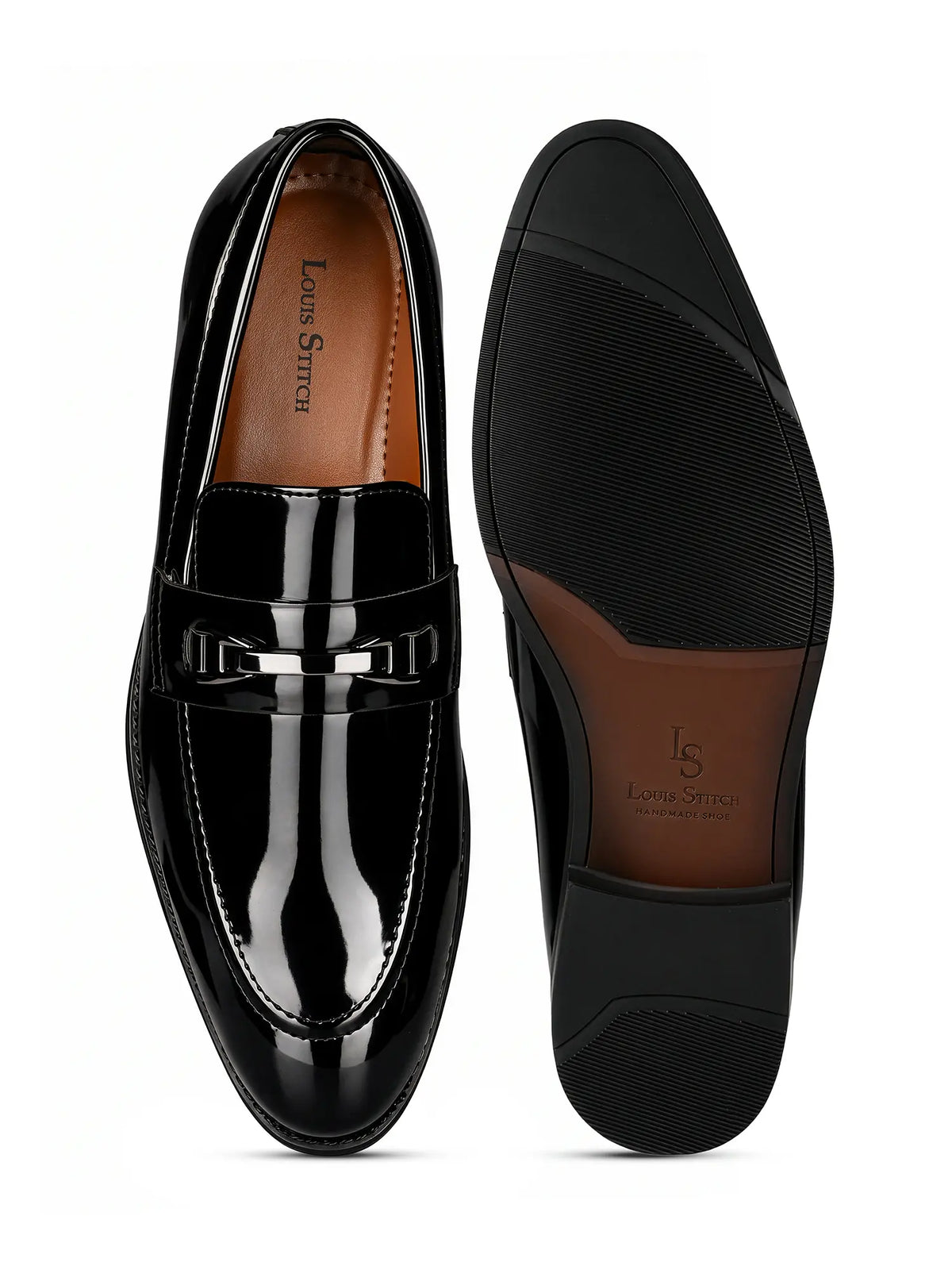 Jet Black Handcrafted Moccasin Slipon