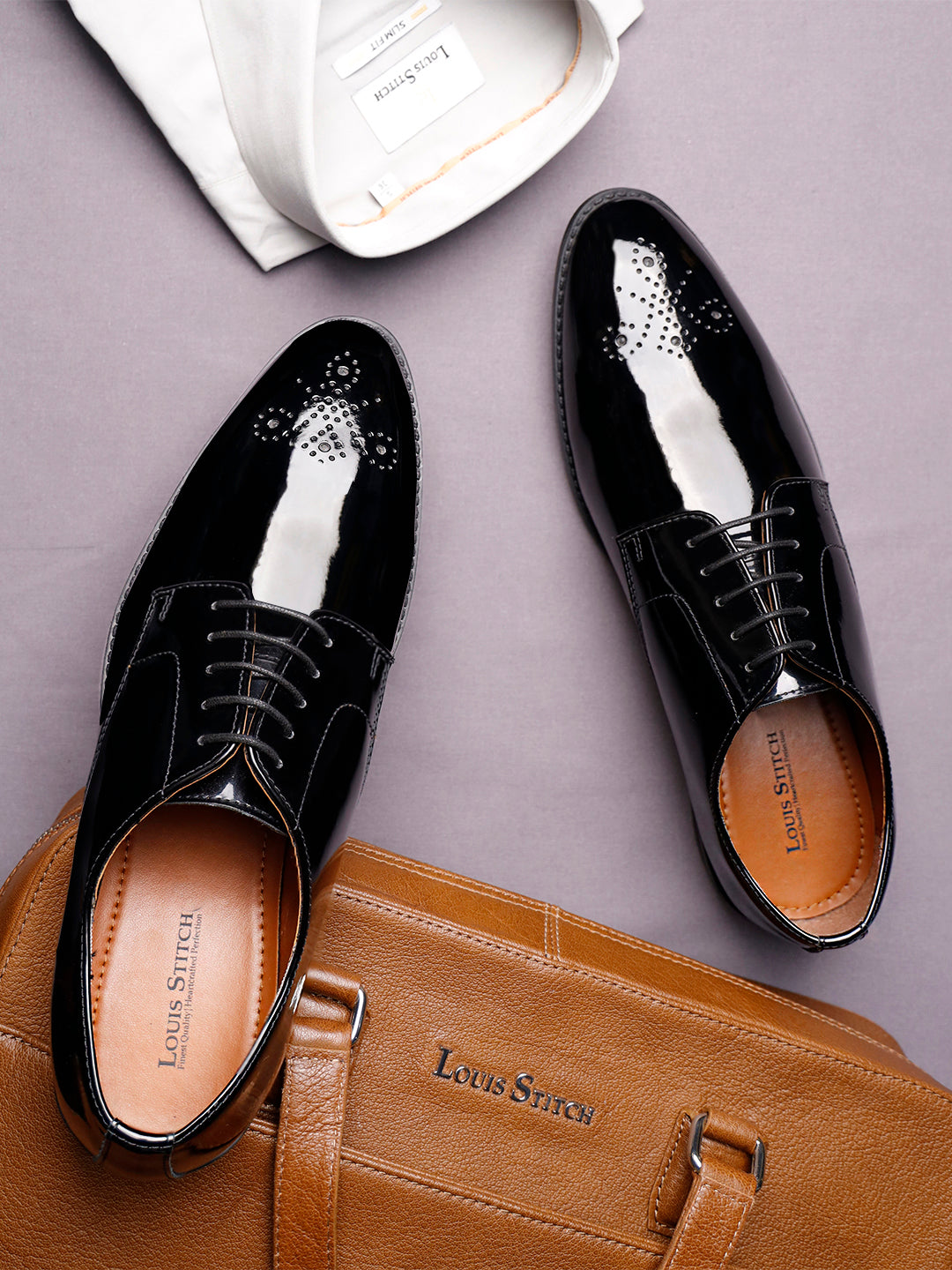 Jet Black Handcrafted Derbys Laceup Shoes