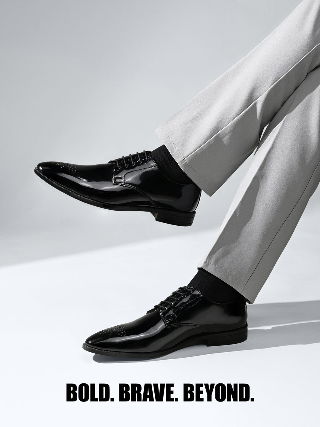 Jet Black Handcrafted Derbys Laceup Shoes