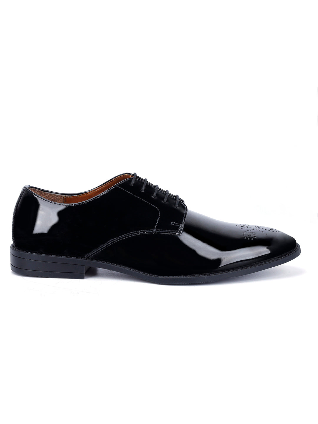 Jet Black Handcrafted Derbys Laceup Shoes