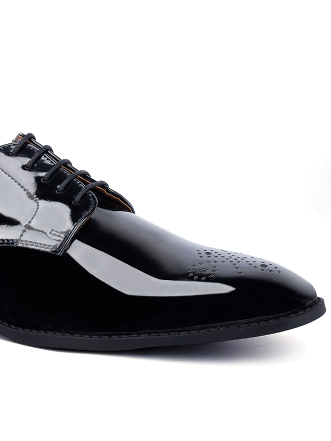 Jet Black Handcrafted Derbys Laceup Shoes