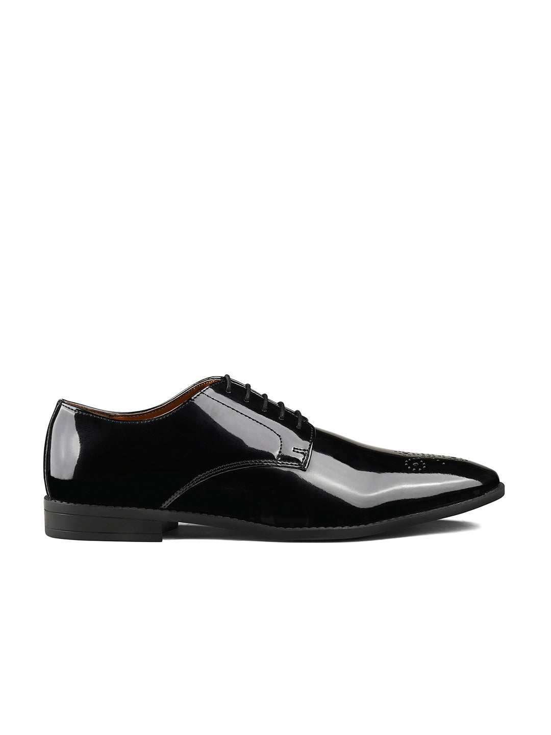 Jet Black Handcrafted Derbys Laceup Shoes