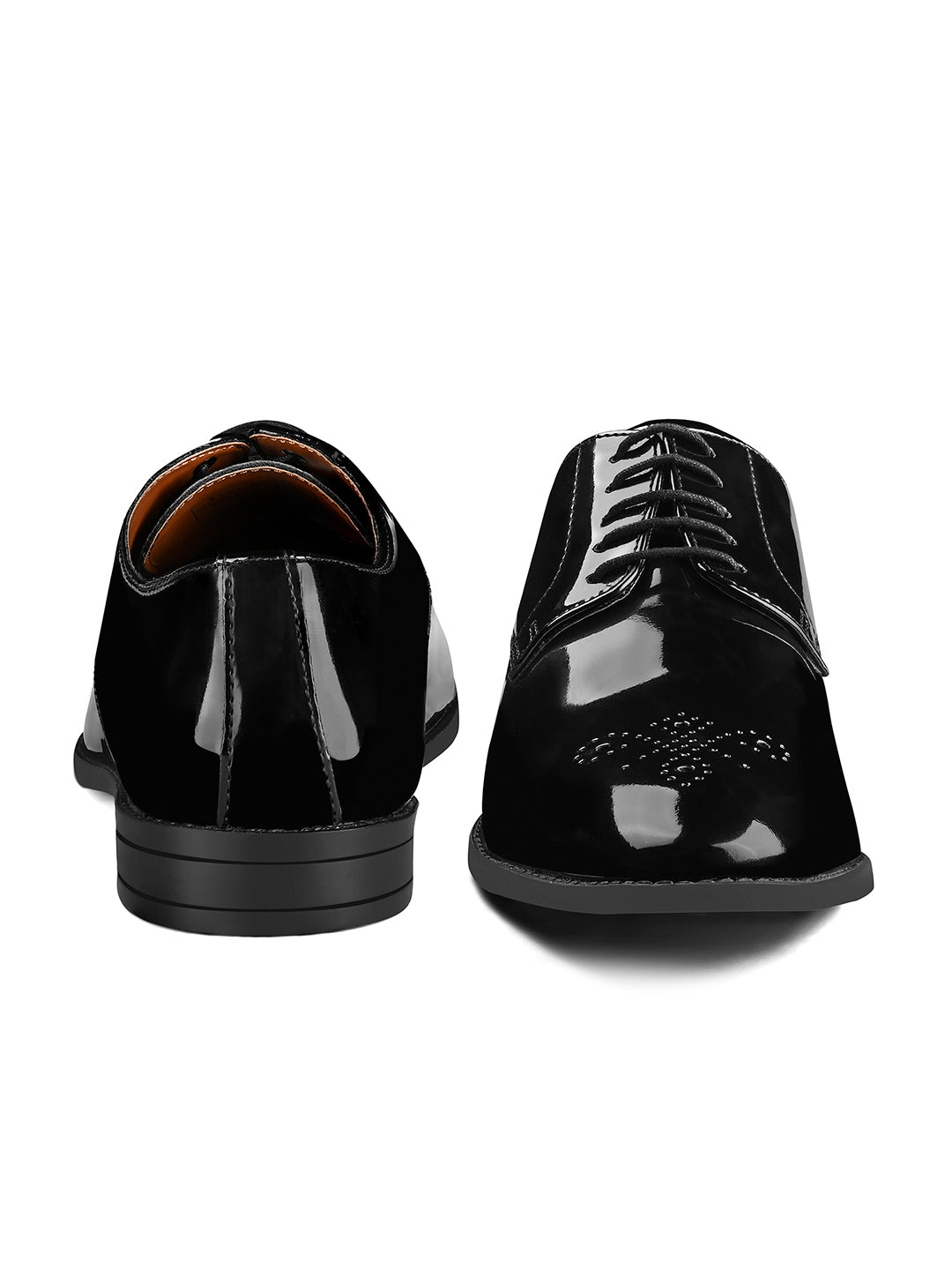 Jet Black Handcrafted Derbys Laceup Shoes