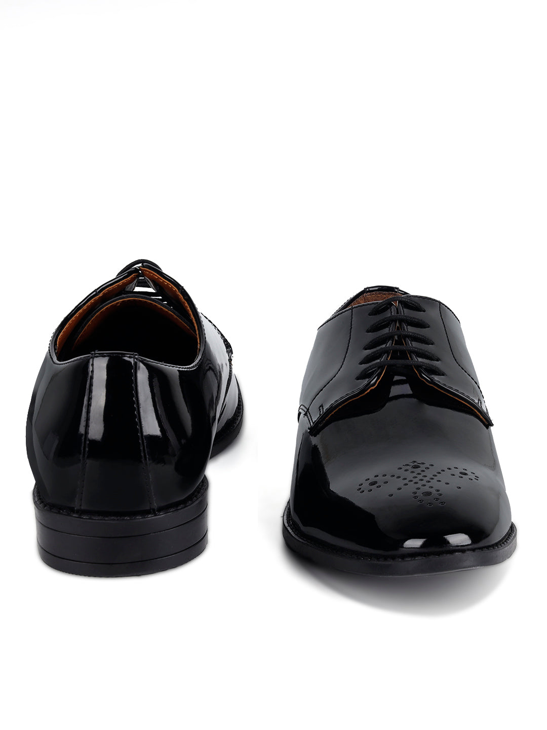 Jet Black Handcrafted Derbys Laceup Shoes
