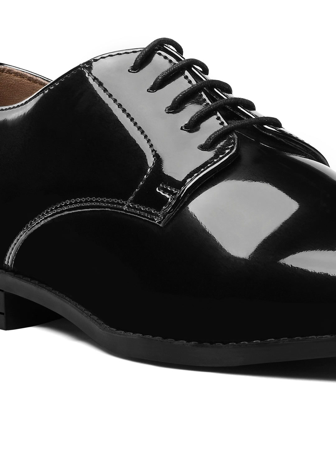 Jet Black Handcrafted Derbys Laceup Shoes