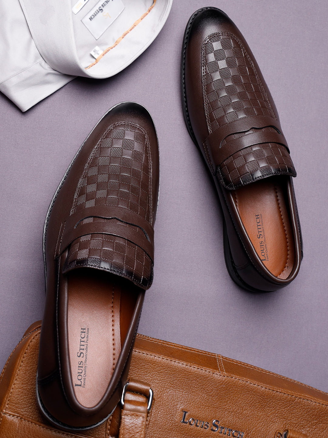 Brunette Brown Handcrafted Moccasins Slipons