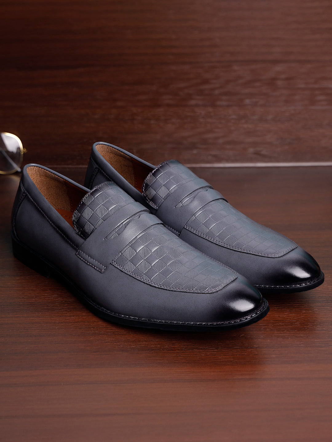 Ash Grey Handcrafted Moccasins Slipons