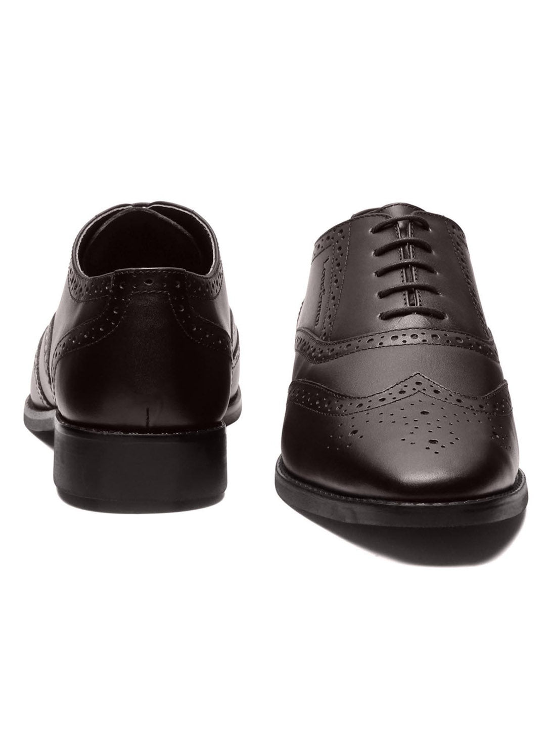 Brunette Brown Italian Leather Wingtip Brogue Shoes