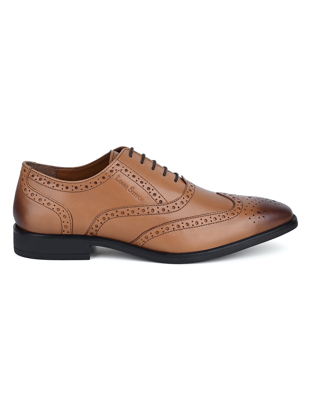 British Tan Egyptian Crust Leather Brogue Shoes