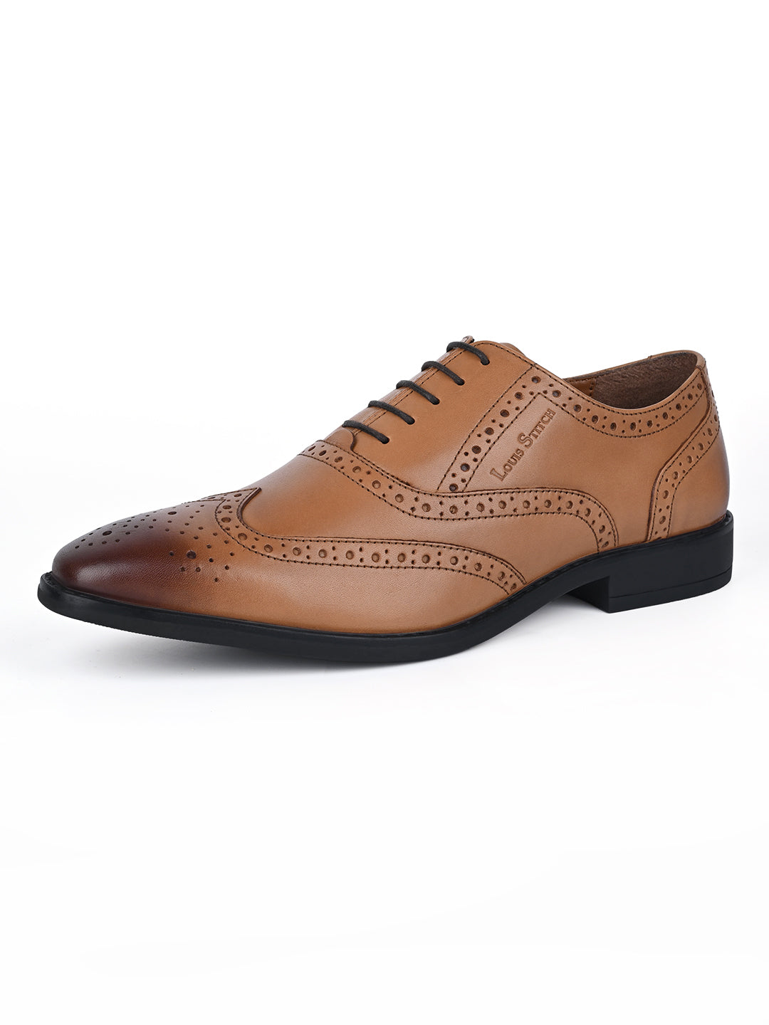 British Tan Egyptian Crust Leather Brogue Shoes