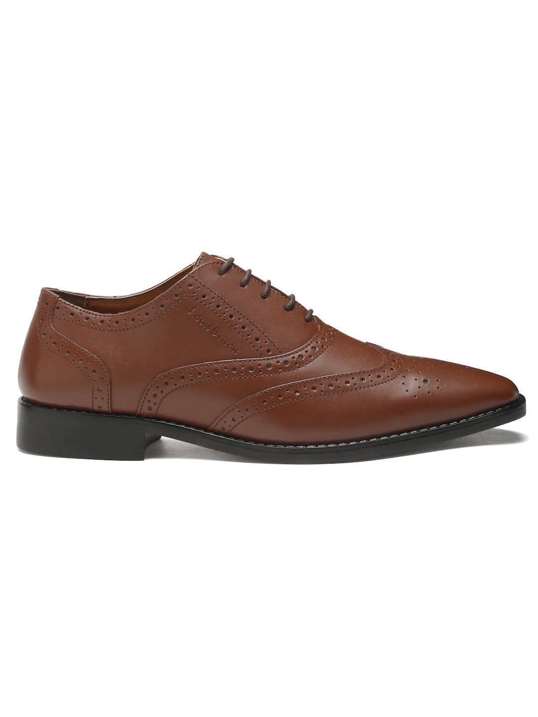 Tan Italian Leather Wingtip Brogue Shoes