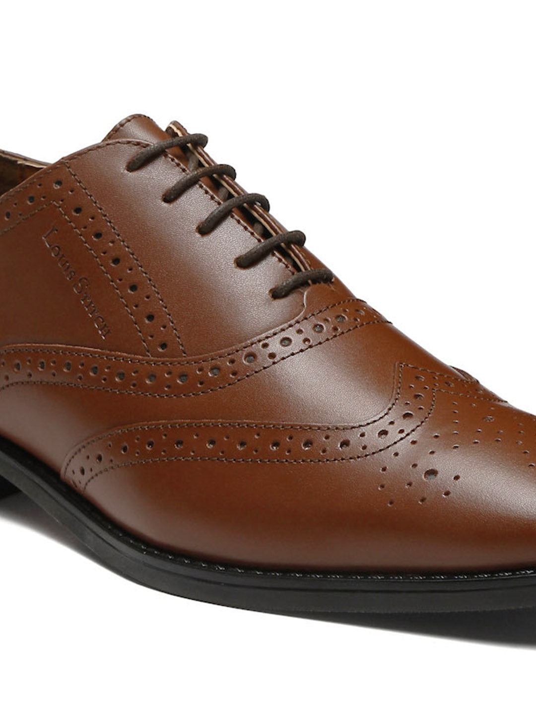 Tan Italian Leather Wingtip Brogue Shoes