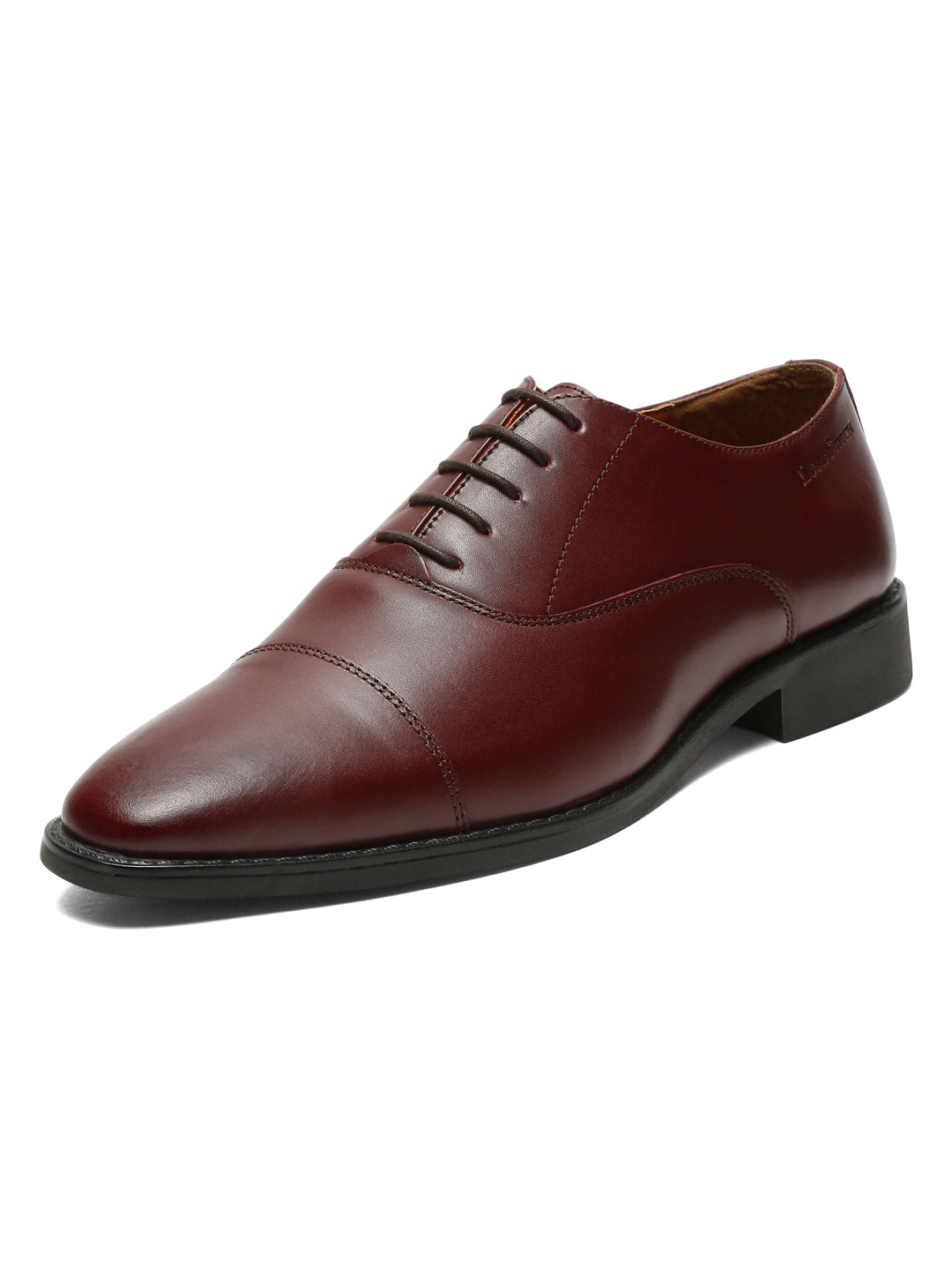 Rosewood Italian Leather Cap-Toe Shoes