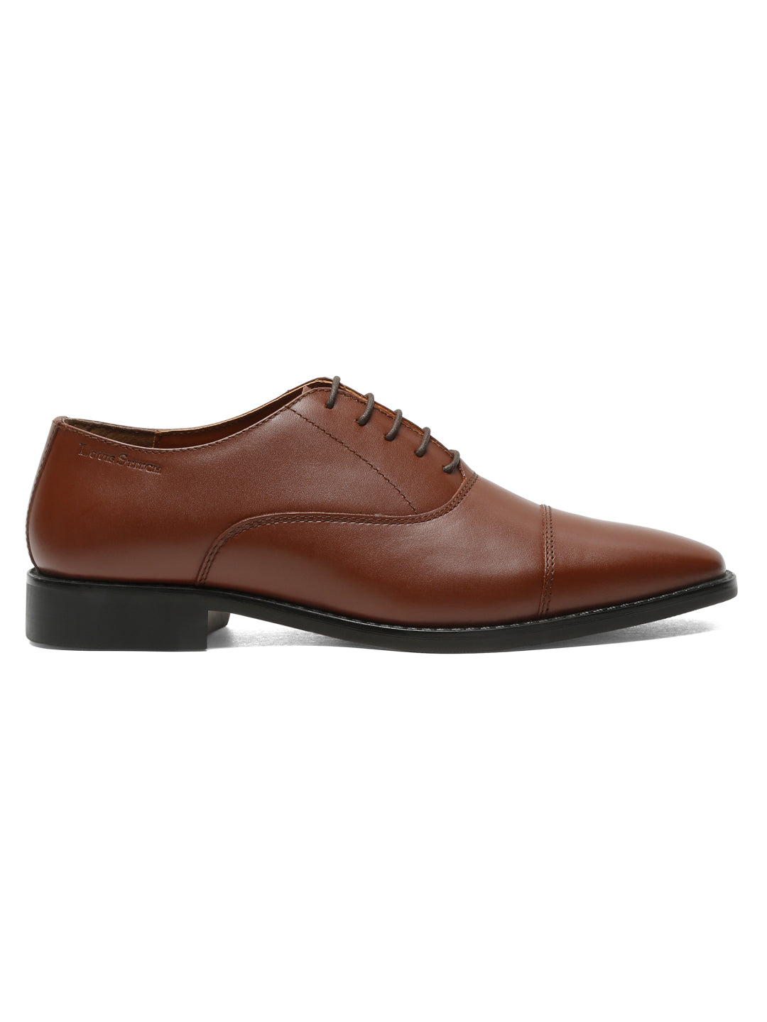 Tan Italian Leather Cap-Toe Shoes
