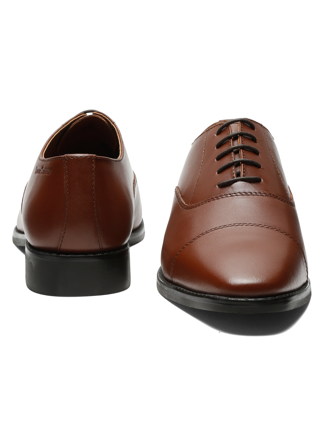 Tan Italian Leather Cap-Toe Shoes