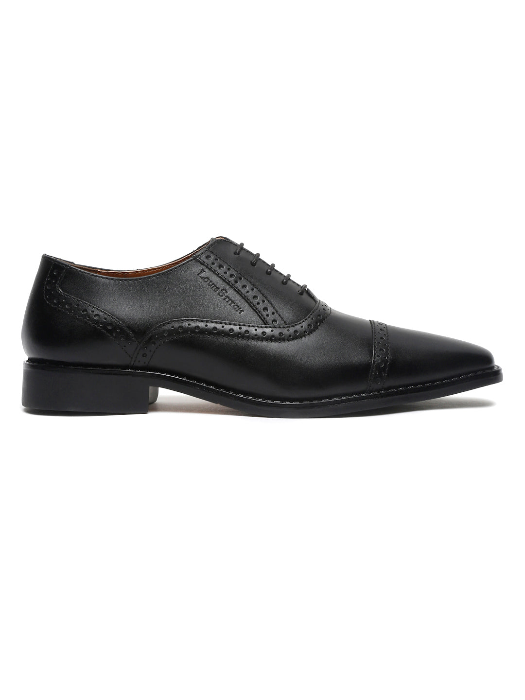 Jet Black Italian Leather Oxford Shoes