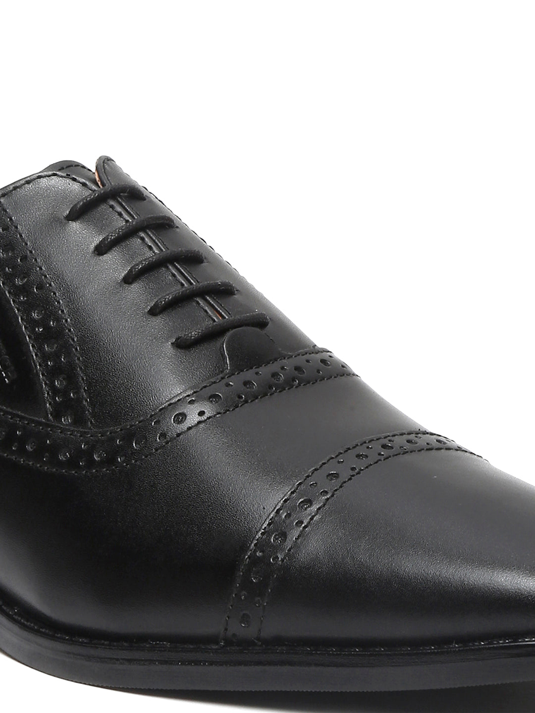 Jet Black Italian Leather Oxford Shoes