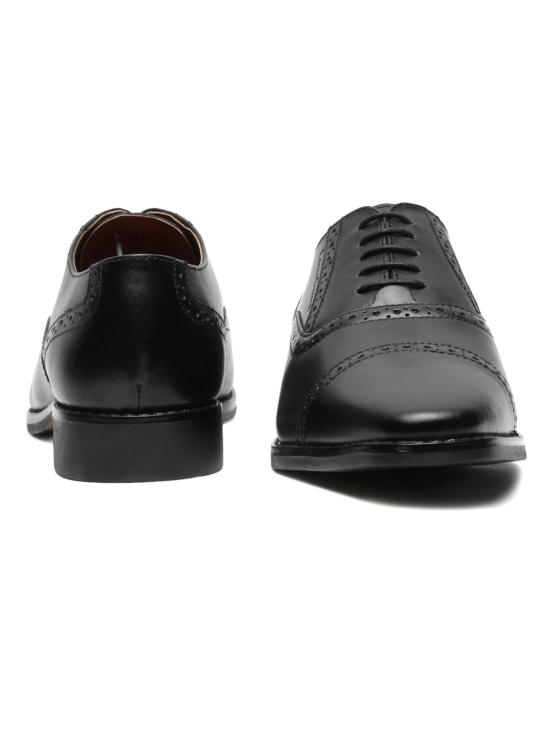 Jet Black Italian Leather Oxford Shoes