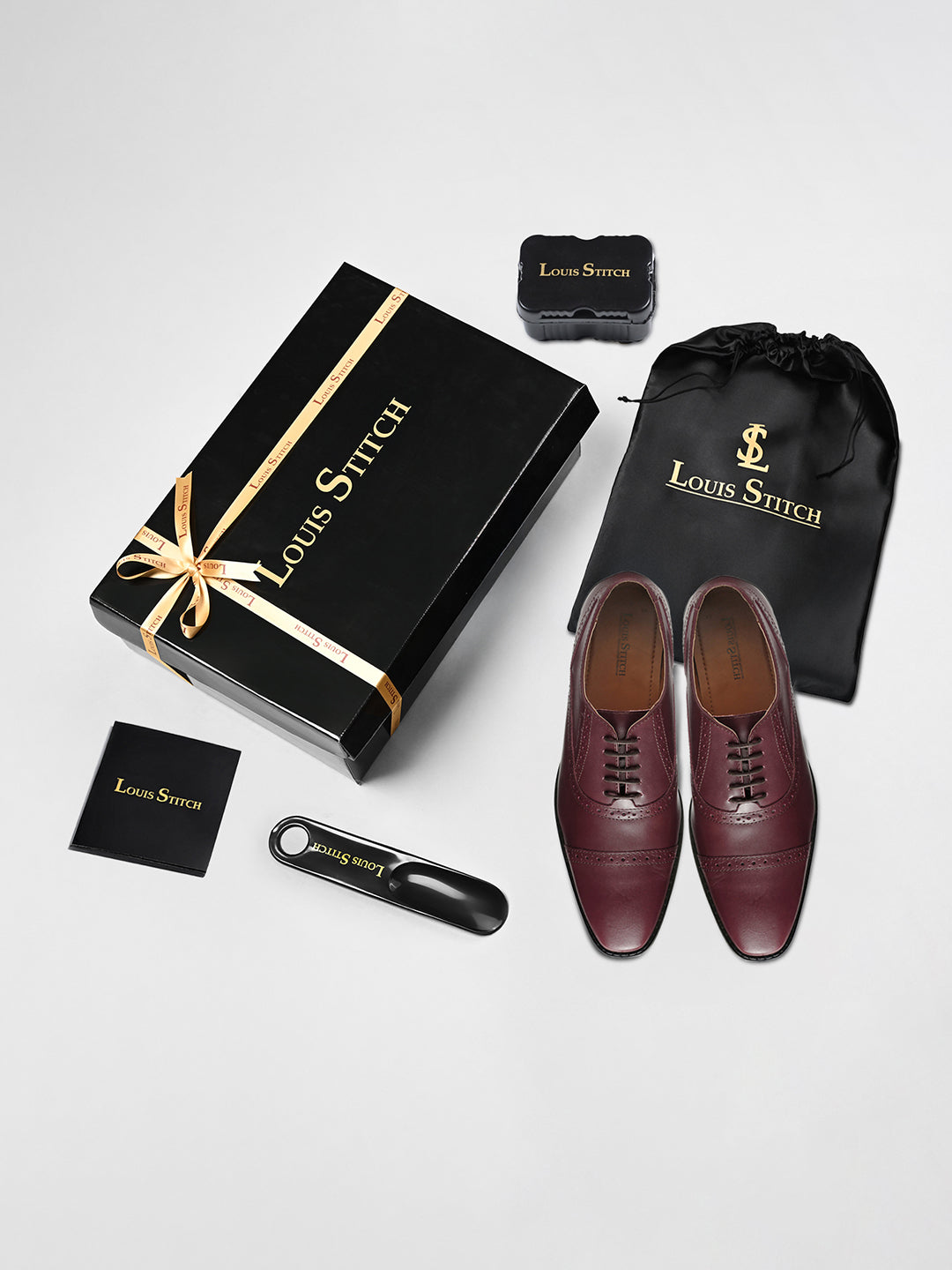 Rosewood Italian Leather Oxford Shoes