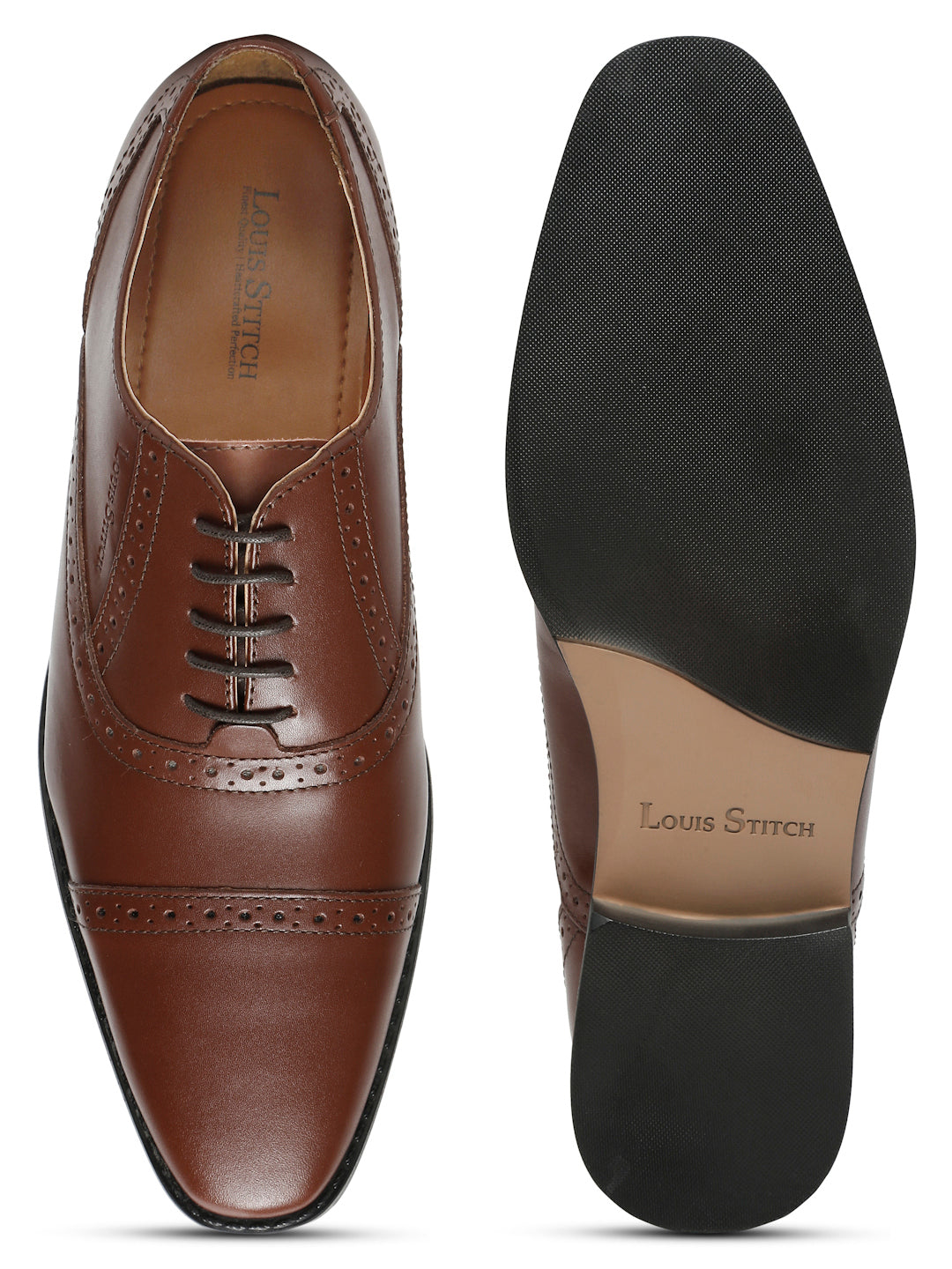 Tan Italian Leather Oxford Shoes