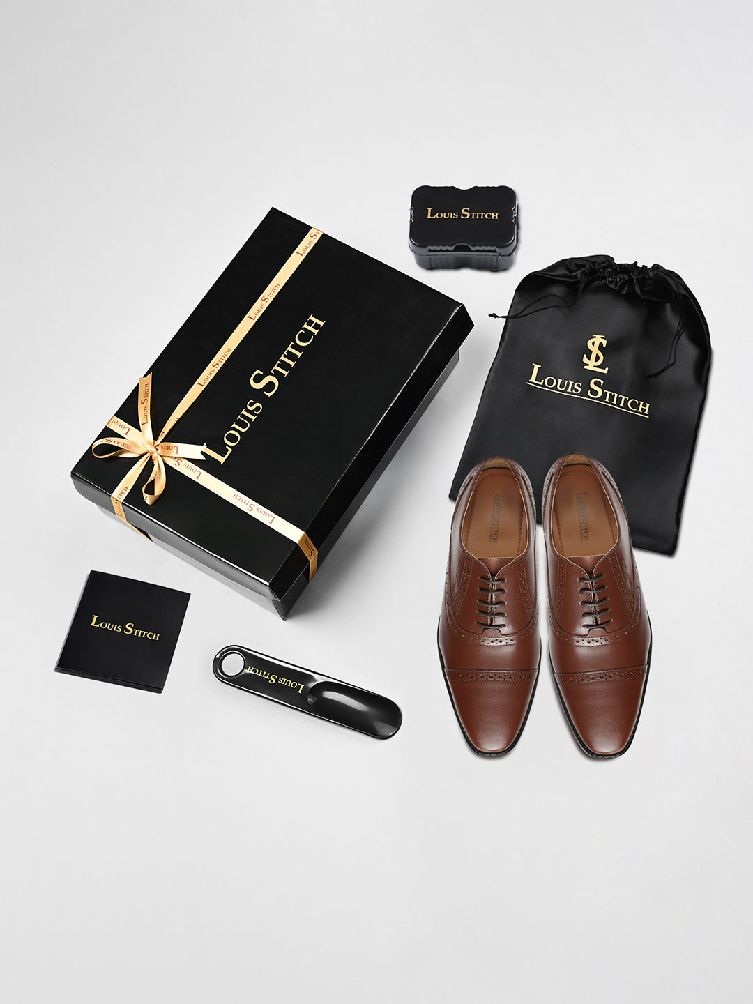Tan Italian Leather Oxford Shoes