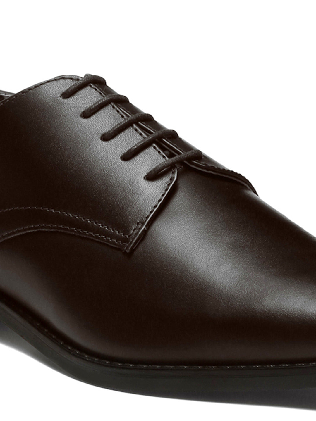 Brunette Brown Italian Leather Derby Shoes