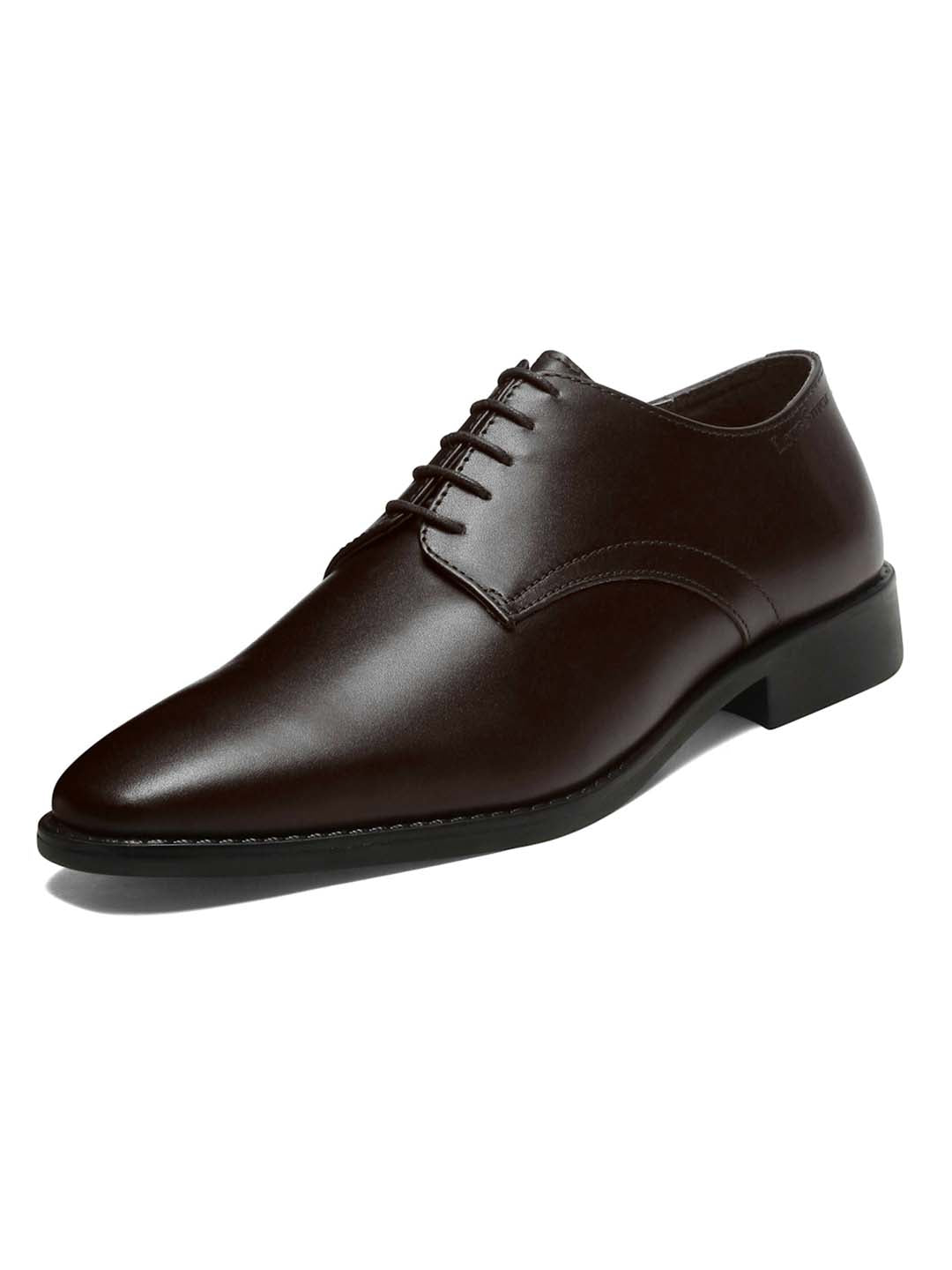Brunette Brown Italian Leather Derby Shoes