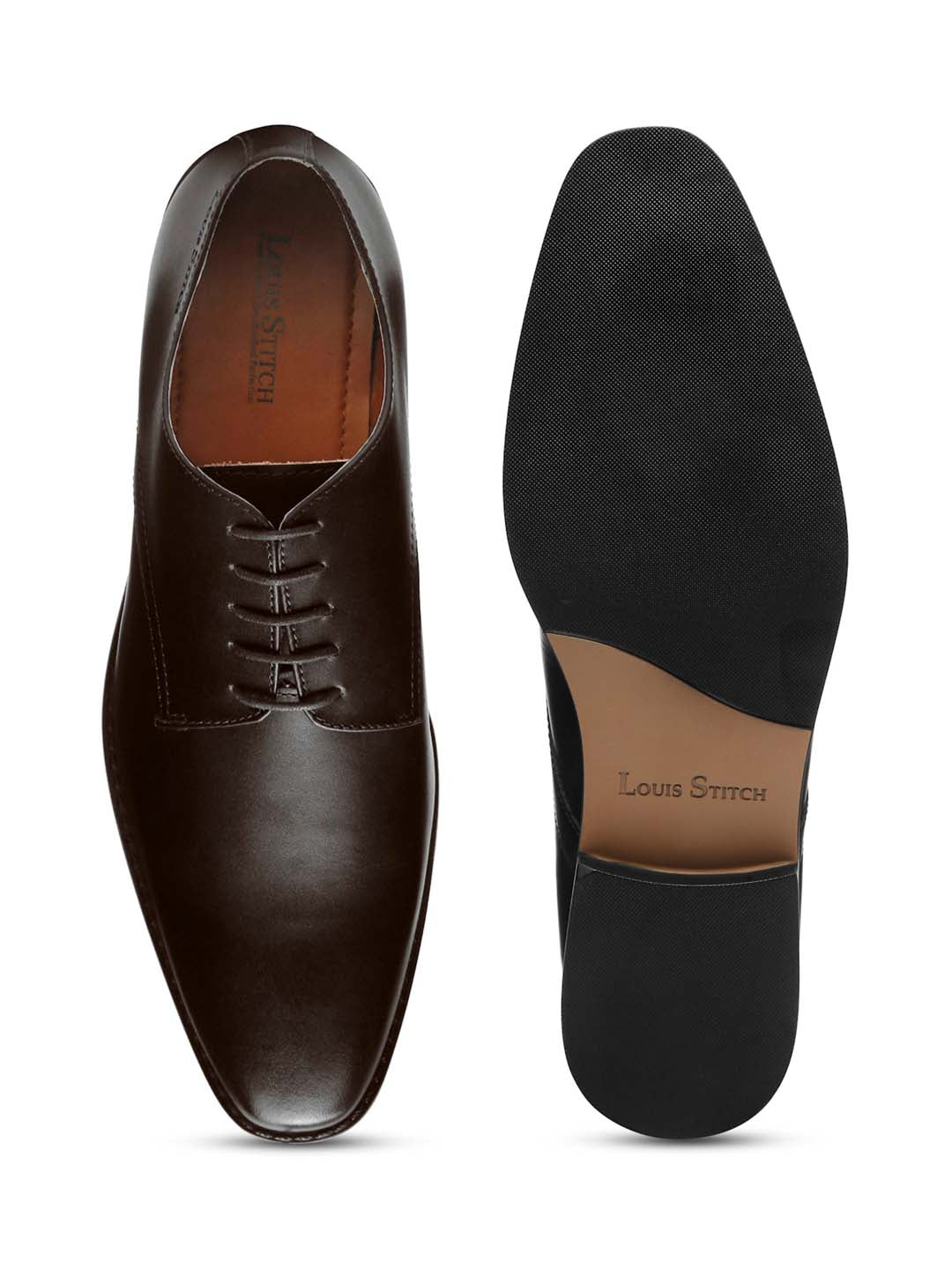 Brunette Brown Italian Leather Derby Shoes