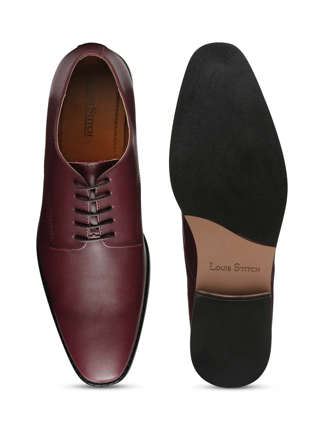 Rosewood Italian Leather Derby Shoes